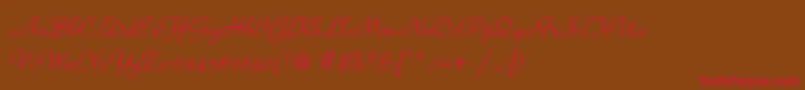 Paradisn Font – Red Fonts on Brown Background