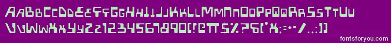 Xped Light Font – Green Fonts on Purple Background