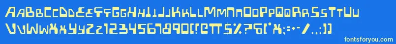 Xped Light Font – Yellow Fonts on Blue Background