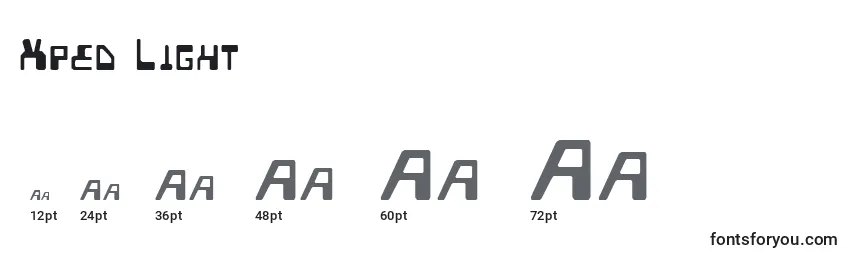 Xped Light Font Sizes