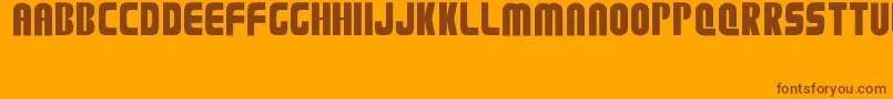 Plation Font – Brown Fonts on Orange Background