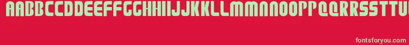 Plation Font – Green Fonts on Red Background