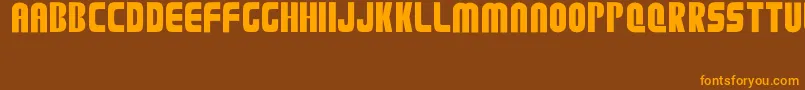 Plation Font – Orange Fonts on Brown Background