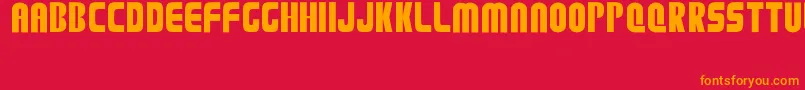 Plation Font – Orange Fonts on Red Background
