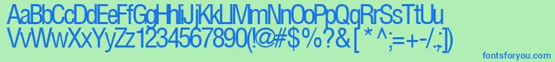 FirstRegularTtstd Font – Blue Fonts on Green Background