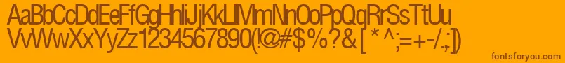 フォントFirstRegularTtstd – オレンジの背景に茶色のフォント