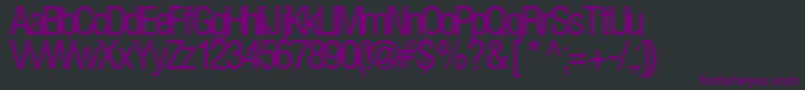 Czcionka FirstRegularTtstd – fioletowe czcionki na czarnym tle