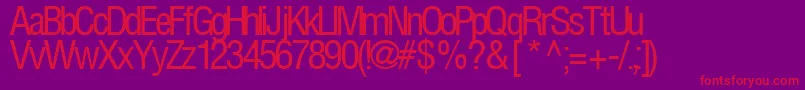 Police FirstRegularTtstd – polices rouges sur fond violet