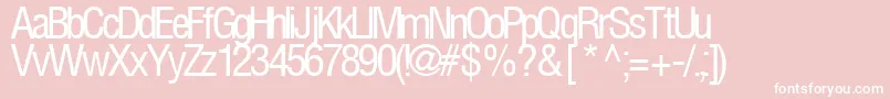 FirstRegularTtstd-Schriftart – Weiße Schriften auf rosa Hintergrund