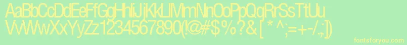 FirstRegularTtstd Font – Yellow Fonts on Green Background