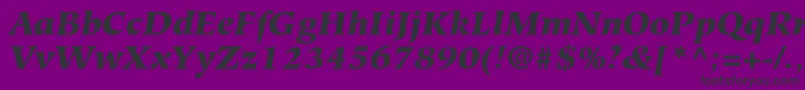 HiroshigestdBlackitalic Font – Black Fonts on Purple Background