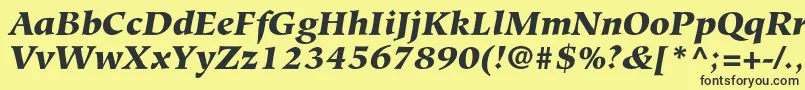 fuente HiroshigestdBlackitalic – Fuentes Negras Sobre Fondo Amarillo