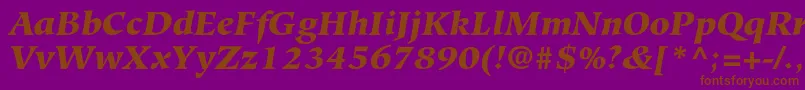 HiroshigestdBlackitalic-fontti – ruskeat fontit violetilla taustalla