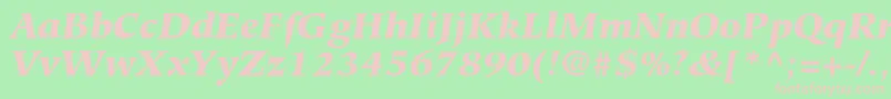 fuente HiroshigestdBlackitalic – Fuentes Rosadas Sobre Fondo Verde