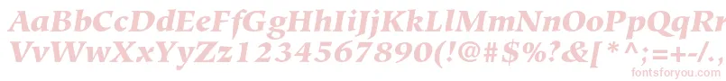 Czcionka HiroshigestdBlackitalic – różowe czcionki