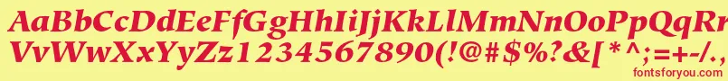 fuente HiroshigestdBlackitalic – Fuentes Rojas Sobre Fondo Amarillo