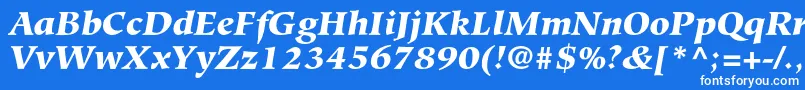 Шрифт HiroshigestdBlackitalic – белые шрифты на синем фоне