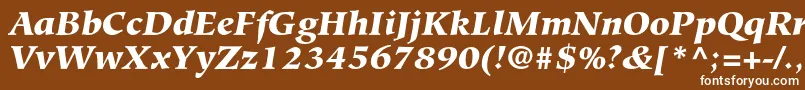 Шрифт HiroshigestdBlackitalic – белые шрифты на коричневом фоне