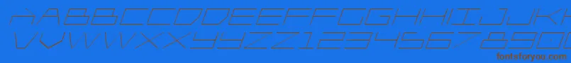 Player1upexpandital Font – Brown Fonts on Blue Background