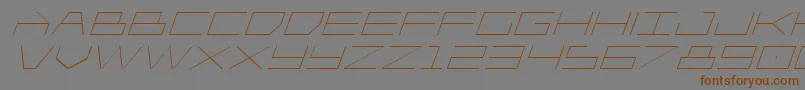 Player1upexpandital Font – Brown Fonts on Gray Background