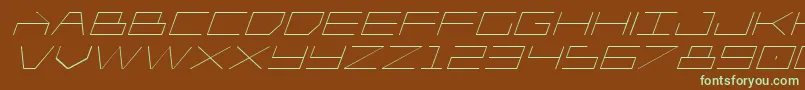 Czcionka Player1upexpandital – zielone czcionki na brązowym tle