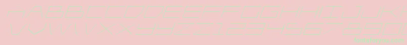 フォントPlayer1upexpandital – ピンクの背景に緑の文字
