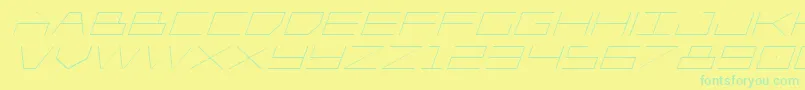 Player1upexpandital-Schriftart – Grüne Schriften auf gelbem Hintergrund