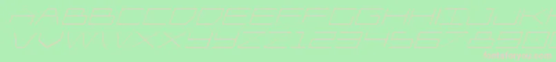 フォントPlayer1upexpandital – 緑の背景にピンクのフォント