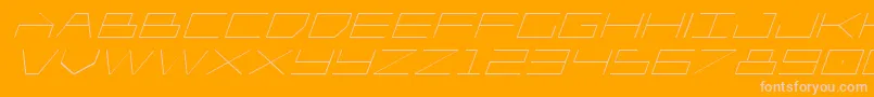 Player1upexpandital Font – Pink Fonts on Orange Background