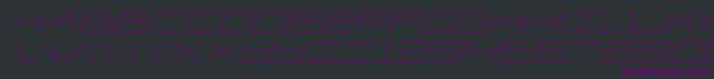Шрифт Player1upexpandital – фиолетовые шрифты на чёрном фоне