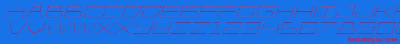 Player1upexpandital Font – Red Fonts on Blue Background