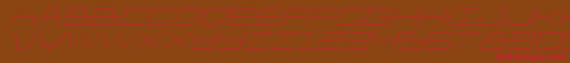 Player1upexpandital Font – Red Fonts on Brown Background