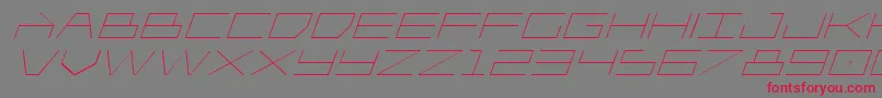 Player1upexpandital Font – Red Fonts on Gray Background