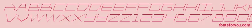 フォントPlayer1upexpandital – ピンクの背景に赤い文字