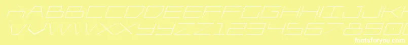 フォントPlayer1upexpandital – 黄色い背景に白い文字