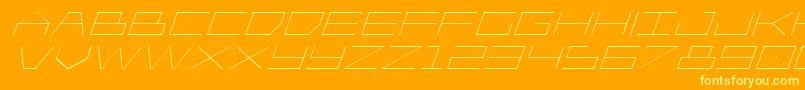Player1upexpandital Font – Yellow Fonts on Orange Background