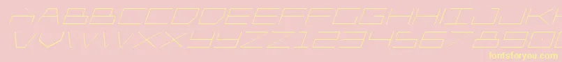 Шрифт Player1upexpandital – жёлтые шрифты на розовом фоне
