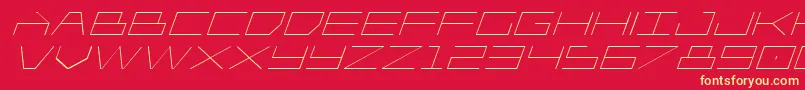 Player1upexpandital Font – Yellow Fonts on Red Background