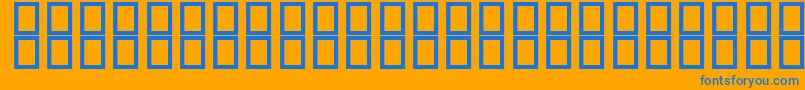 Swamp Font – Blue Fonts on Orange Background
