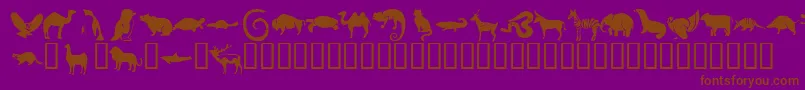 KrMenagerie Font – Brown Fonts on Purple Background