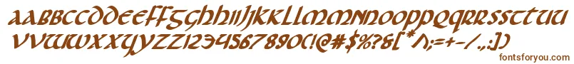 Foucaultboldital Font – Brown Fonts on White Background