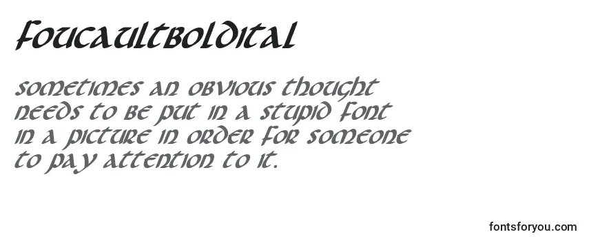 Review of the Foucaultboldital Font
