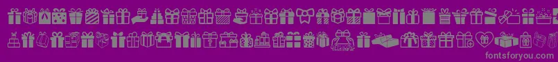 GiftsIcons Font – Gray Fonts on Purple Background