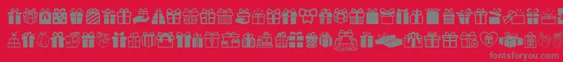 Police GiftsIcons – polices grises sur fond rouge