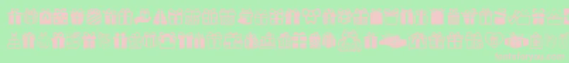 GiftsIcons Font – Pink Fonts on Green Background
