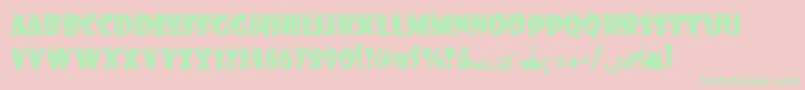 Шрифт WinterFlakes – зелёные шрифты на розовом фоне