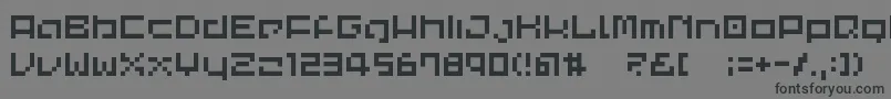 fuente CommonPixel – Fuentes Negras Sobre Fondo Gris