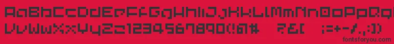 CommonPixel Font – Black Fonts on Red Background