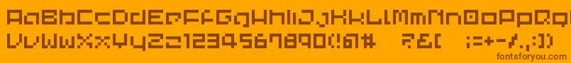 CommonPixel Font – Brown Fonts on Orange Background
