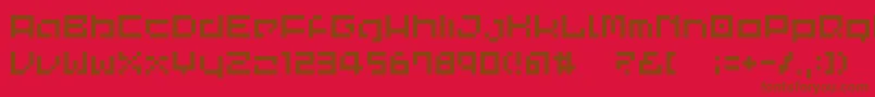 CommonPixel Font – Brown Fonts on Red Background